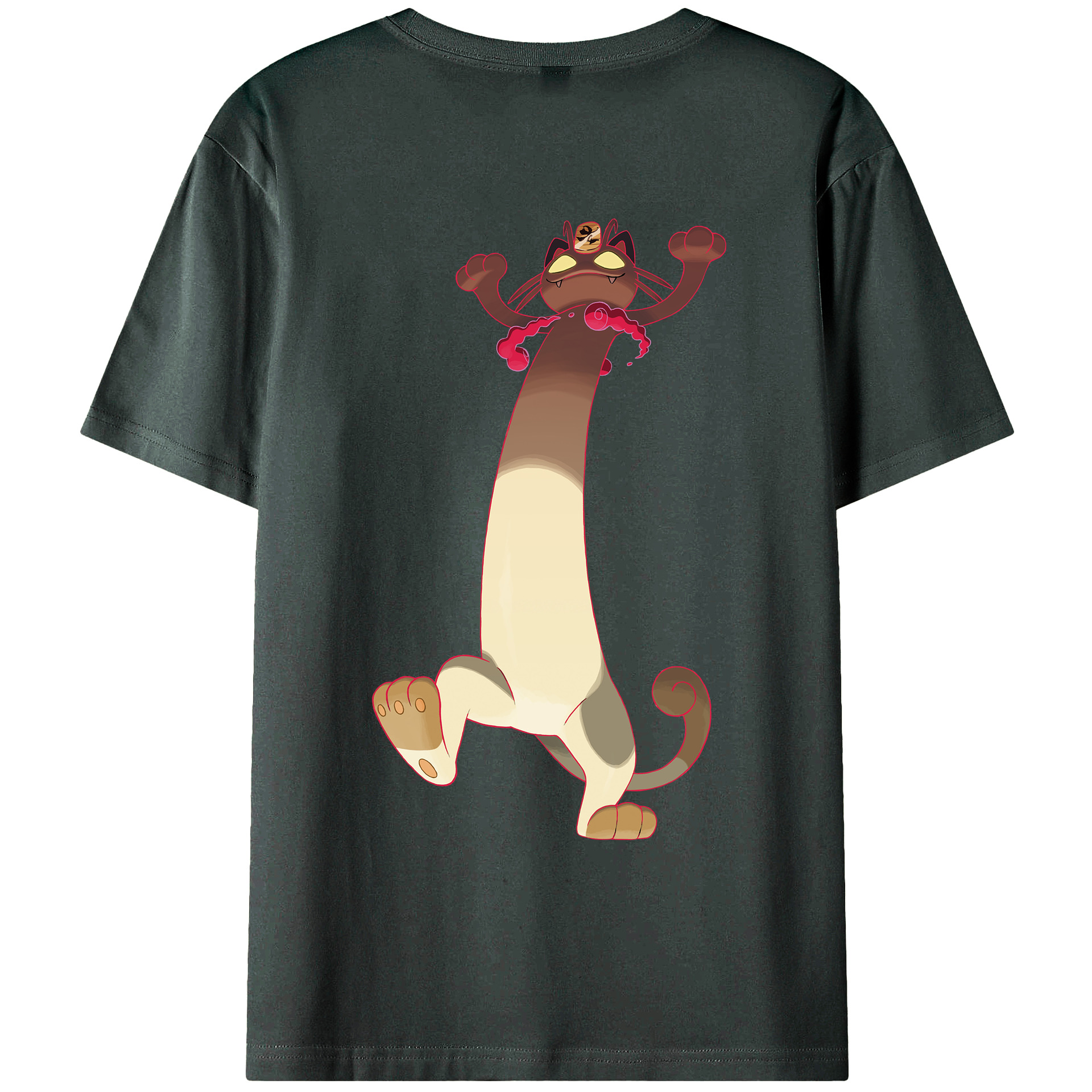 （画像用） ポケットモンスター Pokémon 綿100％ メンズ半袖Tシャツ（バックプリント） 通気性